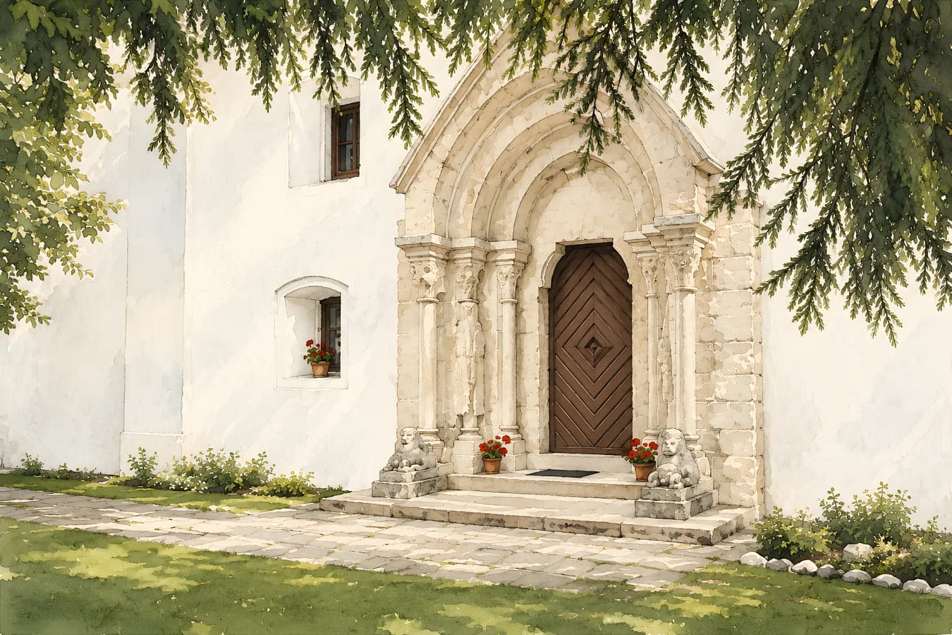 A Litéri Református Gyülekezet templomának bejárata